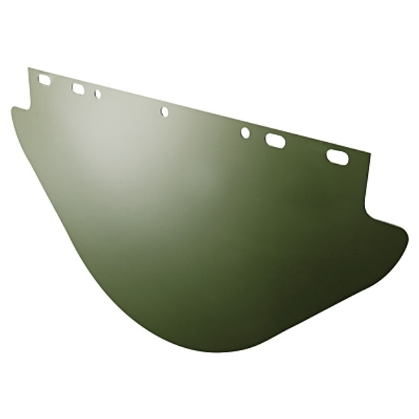 Visor, Dark Green, Unbound, 9-3/4 in x 19 in, For Fibre-Metal Head Gear/Cap Adaptors (1 EA)