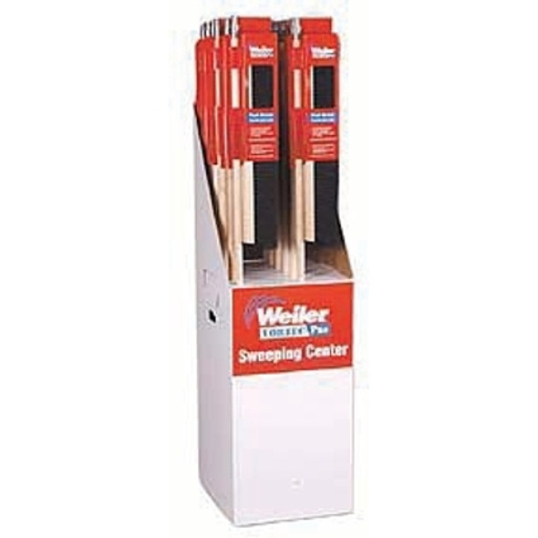 Weiler Fine Sweeping Broom Display Pack, 24 in, 3 in Trim L, Grey Flagged Synthetic (1 EA / EA)