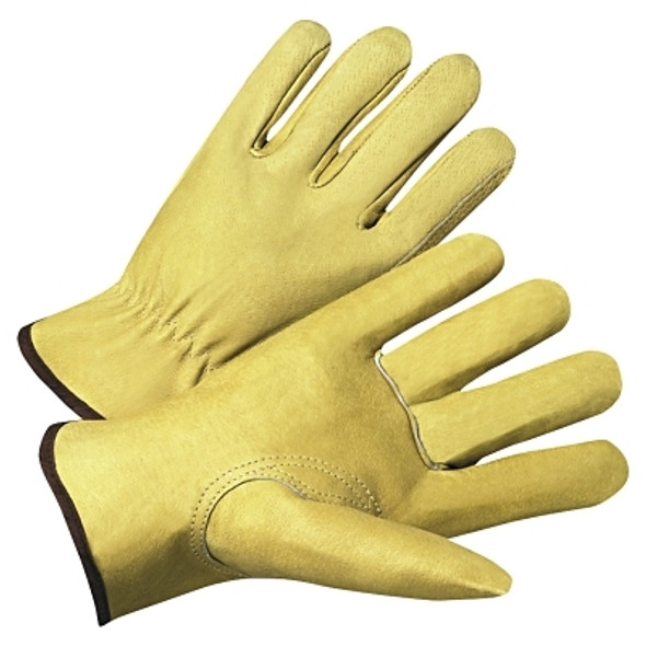 Premium Grain Pigskin Driver Gloves, Medium, Unlined, Beige (12 PR / DZ)