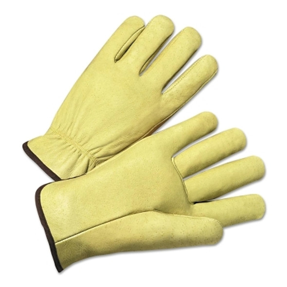 Standard Grain Pigskin Driver Gloves, Medium, Unlined, Tan (12 PR / DZ)