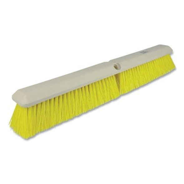 Weiler Perma-Sweep Floor Brush, 24 in Foam Block, 3 in Trim L, Yellow Polypropylene (1 EA / EA)