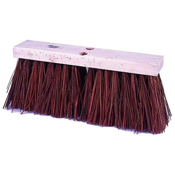 Weiler Street Brooms, Hardwood Block, 5 1/4 in Trim, Brown Polypropylene Fill (6 EA / BOX)