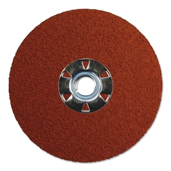 Weiler Tiger Ceramic Resin Fiber Discs, 4 1/2 in Dia, 5/8 in-11 Arbor, 50 Grit, 25/Box (25 EA / BX)