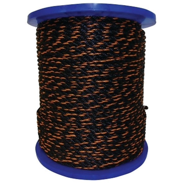 Orion Ropeworks Truck Ropes, 1/2 in x 600 ft, Polypropylene, Orange/Black (1 EA / EA)