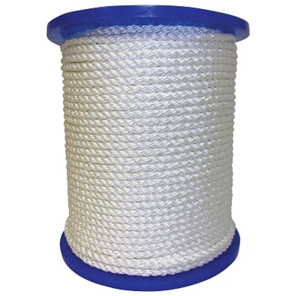 Orion Ropeworks Twisted Nylon Ropes, 1/2 in x 600 ft, Nylon, White (1 EA / EA)