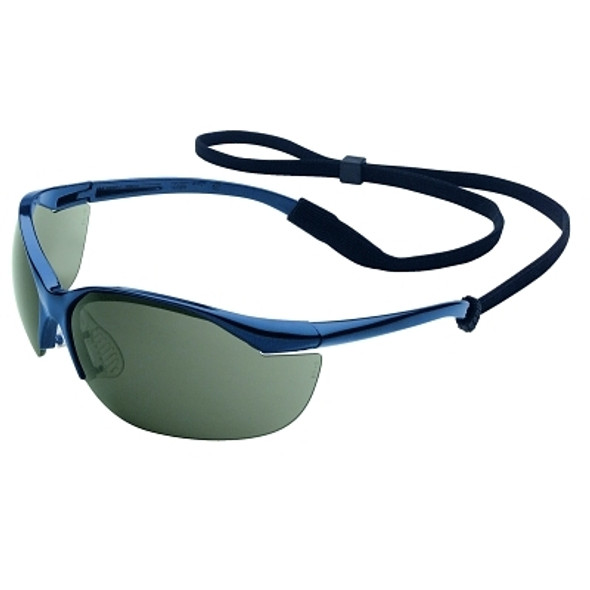 Vapor Eyewear, TSR Gray Lens, Polycarbonate, Hard Coat, Metallic Blue Frame (10 PR / BX)
