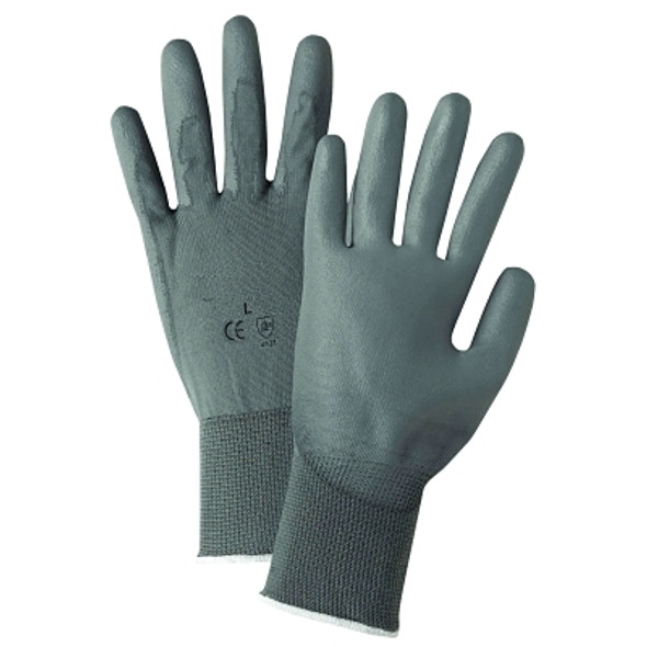 Polyurethane Coated Gloves, Large, Gray (12 PR / DZ)