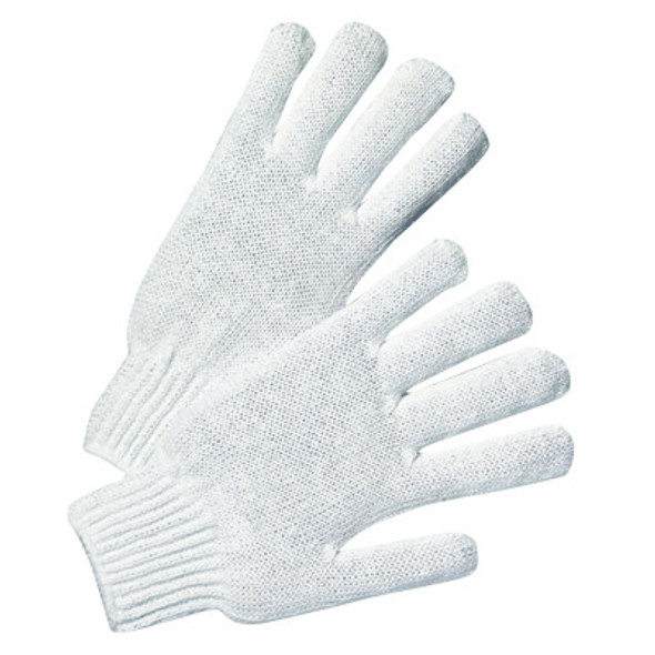 West Chester String Knit Gloves, Medium, Knit-Wrist, Bleach White (12 DZ/EA)
