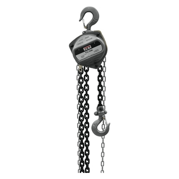 Jet S-90 Series Hand Chain Hoist, 1 1/2 Tons Cap., 10 ft Lifting Ht., 1 Fall, 84 lbf (1 EA / EA)