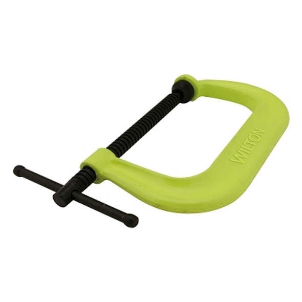 400 SF Hi-Visibility Safety C-Clamps, Sliding Pin, 4 1/8 in Throat Depth (1 EA)