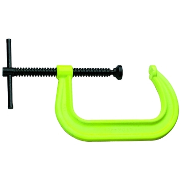 400 SF Hi-Visibility Safety C-Clamps, Sliding Pin, 6 5/16 in Throat Depth (1 EA)