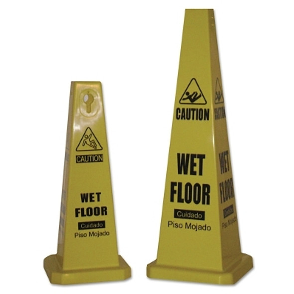 Lamba Safety Cone, Wet Floor, Yellow (1 EA)