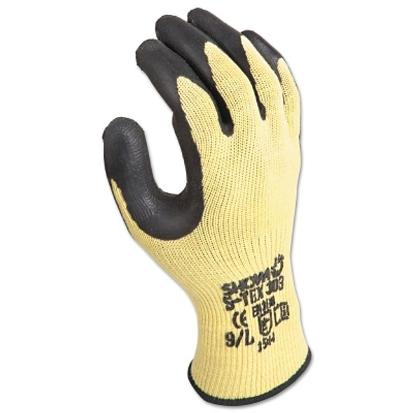 Gloves, Stainless Steel Lining, Rubber Latex Coating, X-Large, Yellow/Black (1 DZ / DZ)