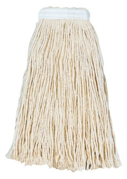 Boardwalk Cut-End Wet Mop Heads, Premium Standard Head, 24 oz, Rayon; Polyester Headband (12 CA/ST)