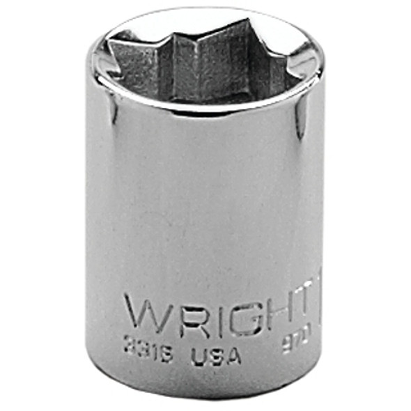 Wright Tool 3/8" Dr. Standard Sockets, 3/8 in Drive, 5/16 in, 8 Points (1 EA / EA)