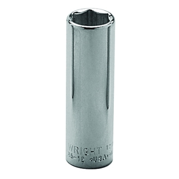 Wright Tool 3/8" Dr. Deep Sockets, 3/8 in Drive, 17 mm, 6 Points (1 EA / EA)