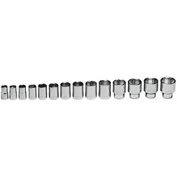 Wright Tool 14 Piece Standard Socket Sets, 1/2 in, 6 Point, Inch (1 SET / SET)