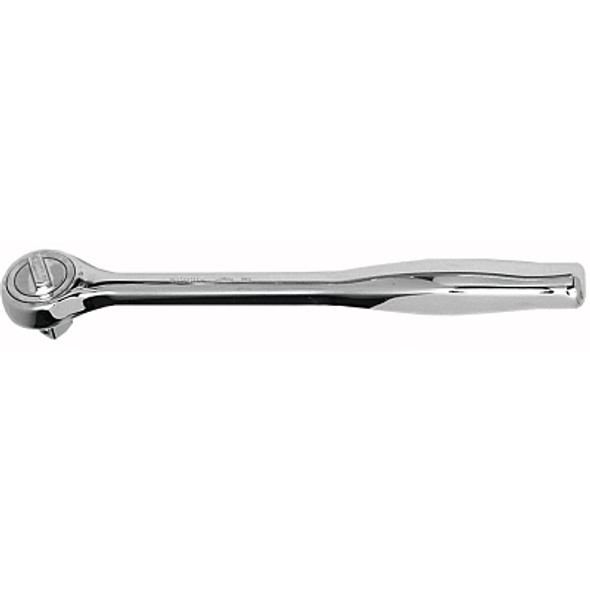 1/2 in Drive Ratchets, Round 11 in, Chrome, Contour Handle (1 EA)