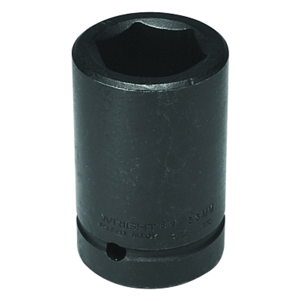 Wright Tool 1" Dr. Standard Impact Sockets, Deep, 1 in Drive, 33 mm, 6 Points (1 EA / EA)