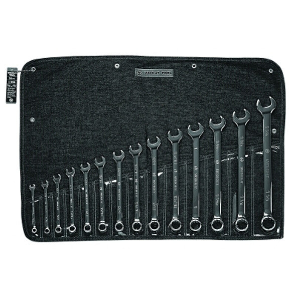 Wright Tool 14 Pc. Combination Wrench Sets, 12 Points, Inch, Full Polish (1 ST / ST)