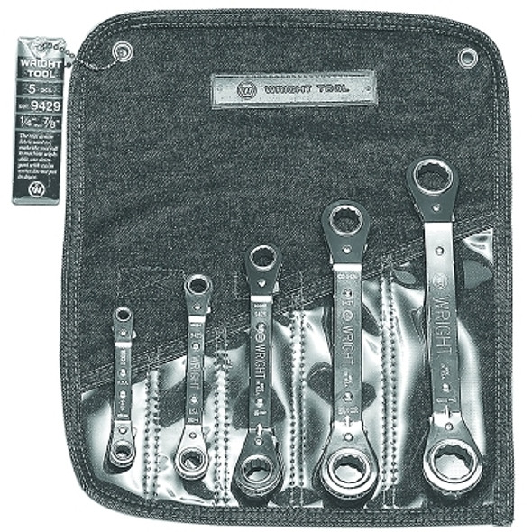 Wright Tool 5 Pc. Ratcheting Offset Box Wrench Sets, Inch (1 SET / SET)