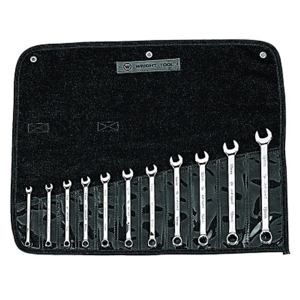 Wright Tool 11 Pc Combination Wrench Sets, 12 Points, Metric, Full Polish (1 SET / SET)