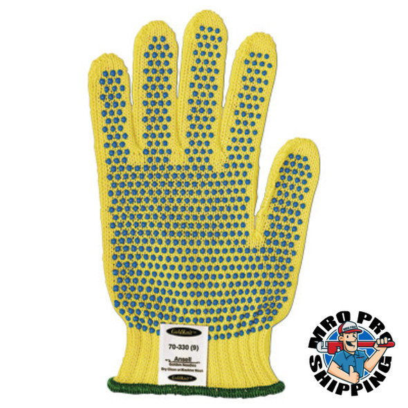 GoldKnit Medium Weight Gloves, Size 9, Yellow (12 PR / DZ)