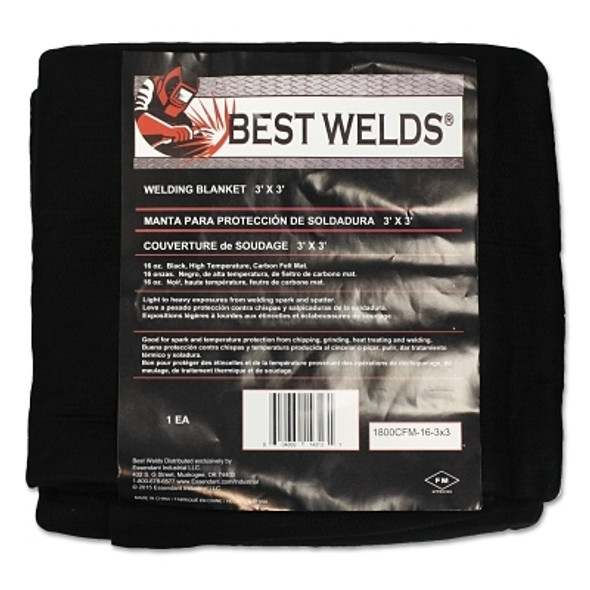 Best Welds Welding Blanket, 8 ft x 6 ft, Carbon Fiber, Mat, Black, 16 oz (1 EA / EA)