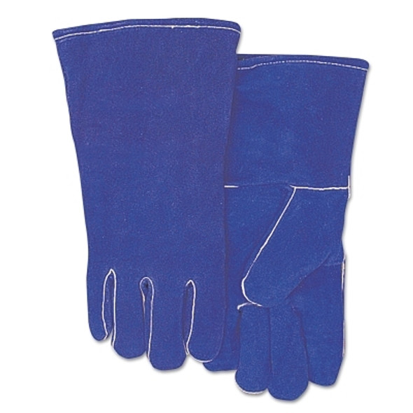 Split Cowhide Welding Gloves, Shoulder Split, Large, Blue (1 PR / PR)
