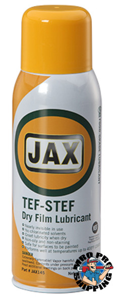JAX #145 TEF-STEF LUBRICANT DRY PTFE FILM FOOD GRADE USDA/NSF H1, 11 oz. Aerosol, (1 CAN/EA)