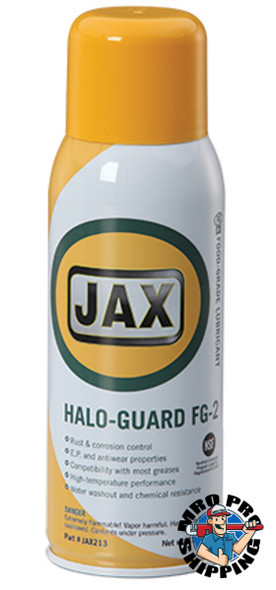 JAX #213 HALO-GUARD FG-2 GREASE, FOOD GRADE HIGH TEMPERATURE, EP, CORROSION CONTROL, 11 oz. Aerosol, (1 CAN/EA)