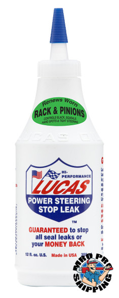 Lucas Oil Power Steering Stop Leak, 12 fl oz. (12 BTL / CS)