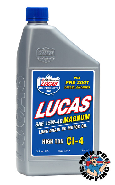 Lucas Oil SAE 15W-40 Magnum Motor Oil, 1 Quart (12 BTL / CS)