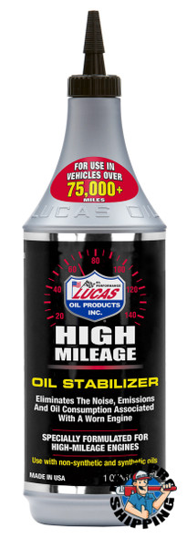 Lucas Oil High Mileage Oil Stabilizer, 1 Quart (12 BTL / CS)