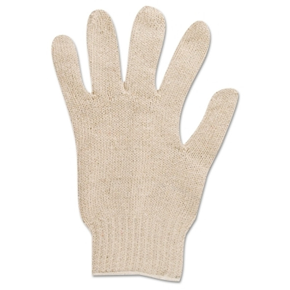 Lightweight String Knit Gloves, 9, Natural (12 PR / DZ)