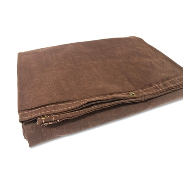 Anchor Brand Protective Tarp, 8 ft W x 10 ft L, Water Resistant, Canvas, Brown (1 EA / EA)