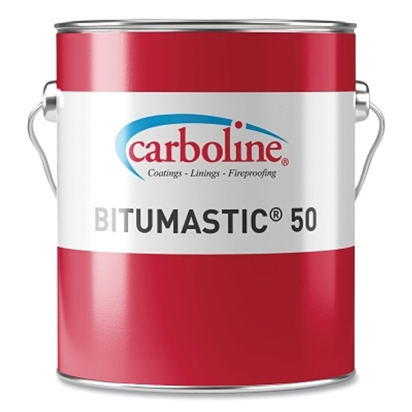 Bitumastic Protective Coating, No 50, Black, Tar Scent, 1 gal (4 GAL / CS)