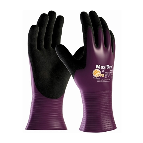 MaxiDry Ultra Lightweight Nitrile Gloves, Nitrile, Medium, Black/Purple (12 PR / DZ)