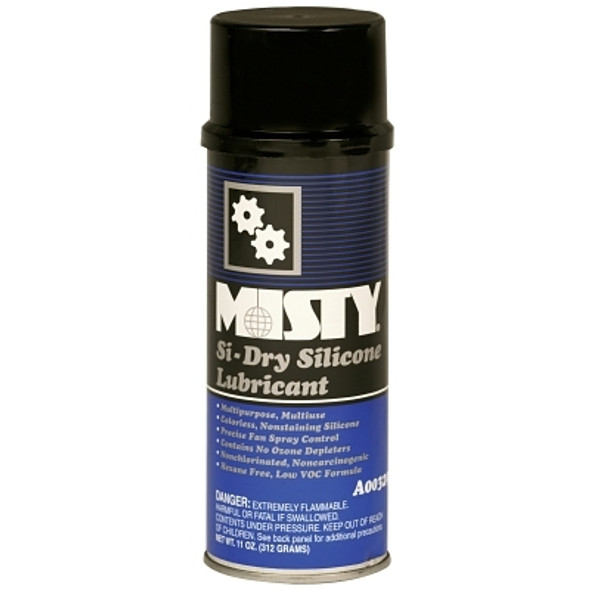 Misty Si-Dry Silicone Spray Lubricant, Aerosol, 11 oz (12 CN / CA)