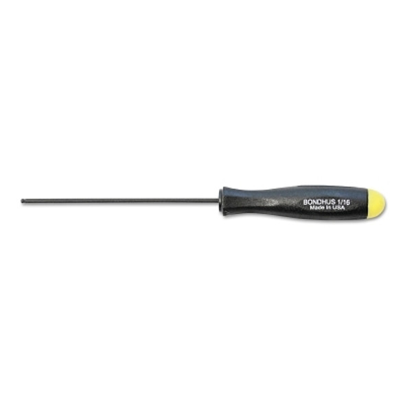 Balldriver Hex Screwdrivers, 1/16 in, 4.6 in Long (2 EA / BX)