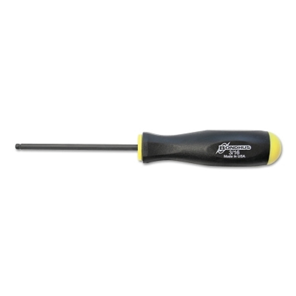 Balldriver Hex Screwdrivers, 3/16 in, 8 in Long (2 EA / BX)