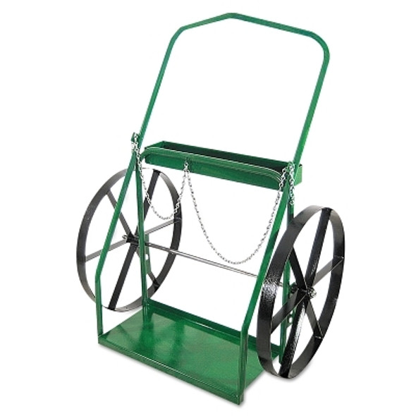 Anthony Low-Rail Frame Dual-Cylinder Cart, 35 in OD W x 47 in H, 24 in dia x 2 in W Steel Wheels, Incl Safety Chain (1 EA / EA)