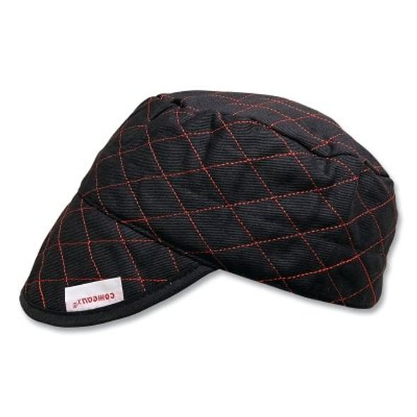 Style 3000 Black Quilted Shop Caps, Size 7 1/2, Black Quilted (1 EA)
