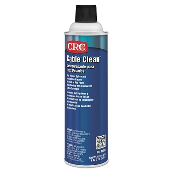 CRC Cable Clean High Voltage Splice Cleaner, 20 oz, Aerosol Can, Unscented (12 CAN / CS)