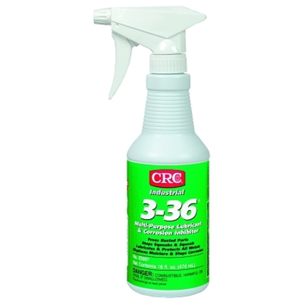 CRC 3-36 Multi-Purpose Lubricant and Corrosion Inhibitor, 16 oz Spray Trigger Bottle (12 BTL / CS)