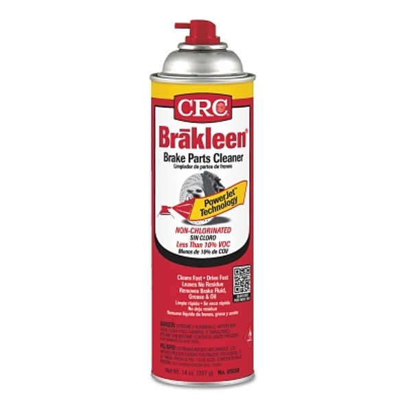 CRC Brakleen Brake Parts Cleaner, 20 oz Aerosol Can with PowerJet Spray Nozzle, Non-Chlorinated, 50 State VOC Compliant (12 EA / CA)