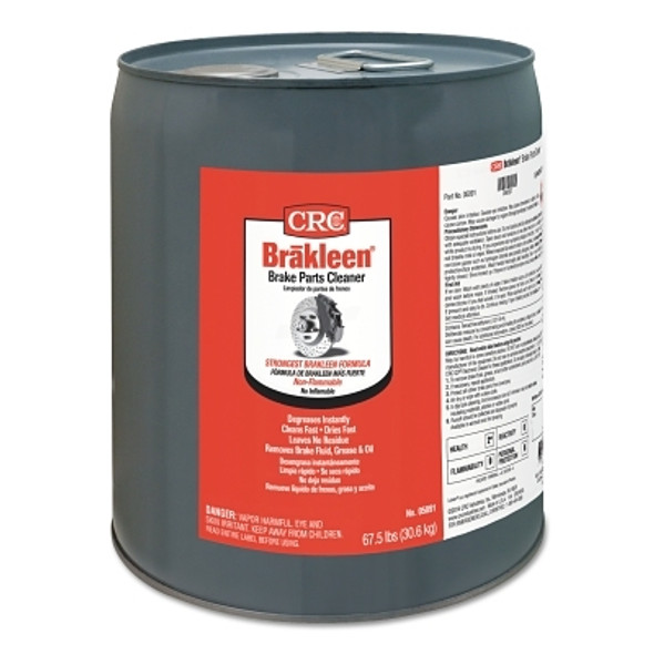 CRC Brakleen Brake Parts Cleaner, 5 gal Pail, Irritating Odor, Chlorinated (5 GAL / PAL)