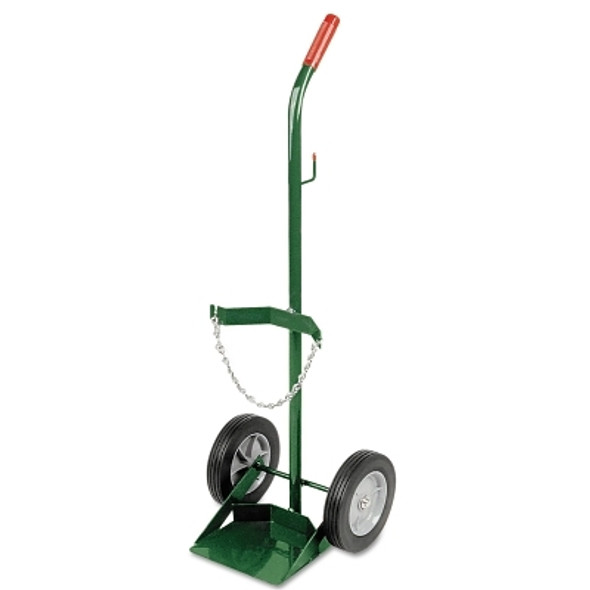 Anthony M/M60 Size Cylinder Cart, Single, 13 in W x 40 in H x 12 in D, 8 in Solid Rubber Wheels, 2-Safety Chains (1 EA / EA)