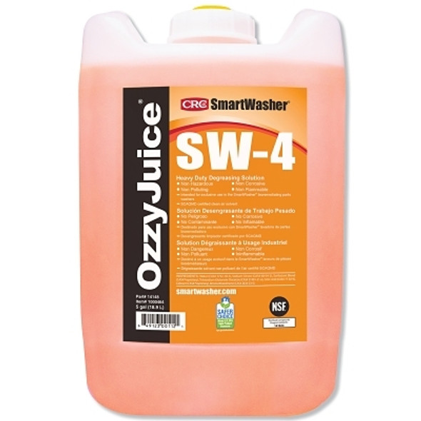 SmartWasher OzzyJuice SW-4 Heavy-Duty Degreasing Solution, 5-gal, Jug, Mild Scent (5 GAL / PAL)