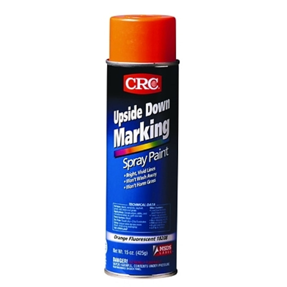 CRC Upside Down Marking Paints, 20 oz Aerosol Can, Fluorescent Orange (6 CAN / CS)